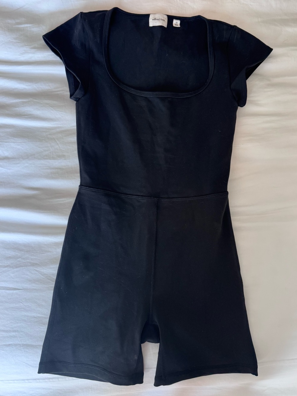 Wilfred Black Short-Sleeve Romper Jumpsuit